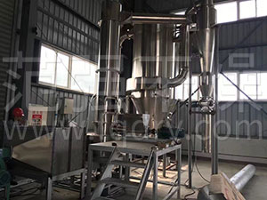 旋轉閃蒸干燥機是能一次完成膏糊狀物料干燥、粉碎、分級的高效快速型干燥裝置。