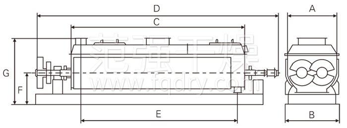 空心槳葉干燥機結構示意圖 空心槳葉干燥機結構示意圖